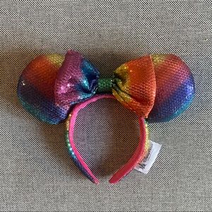 Rainbow sequin Minnie Mouse Ears